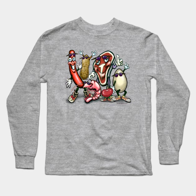 Meat Party Long Sleeve T-Shirt by Kevin Middleton